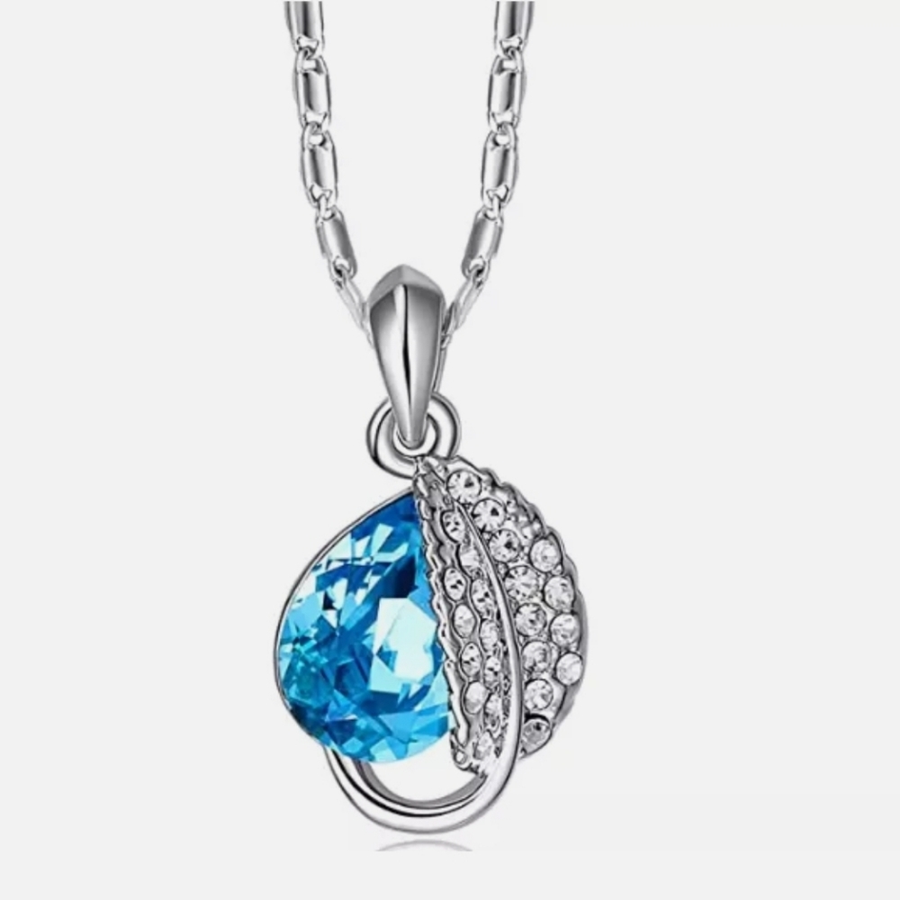 Mondaynoon Element Teardrop blue Crystal Lovesick